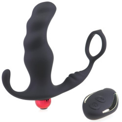 Generique Cockring et plug vibrant Knight 10 x 3.5cm